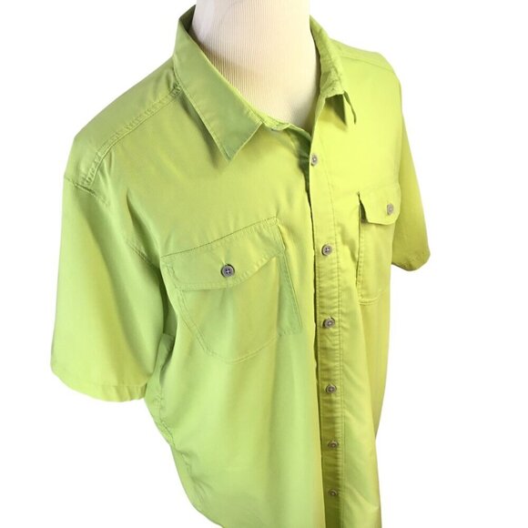Columbia Vented Fishing Shirt Omni-Wick Advance Evaporation XXL 2X Short Sleeve - Picture 4 of 10